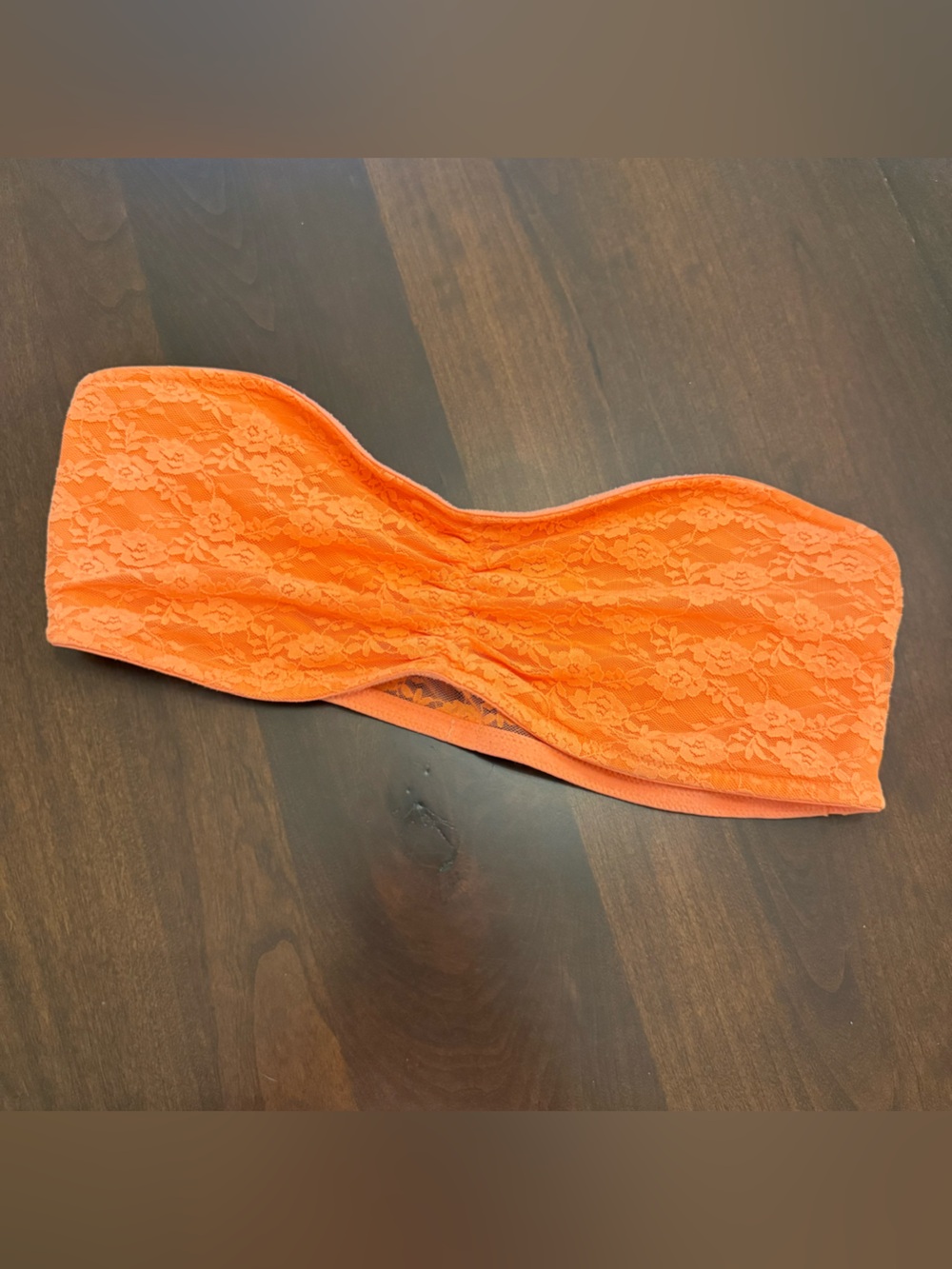 Vs pink lace bandeau orange size medium